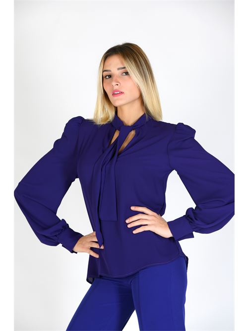 camicia con fiocco Giulia N Couture | GI2366VIOLA